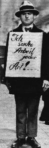 Arbeitsloser Sandwich-Mann, Fotografie von Herbert Hoffmann, entstanden ca. 1930